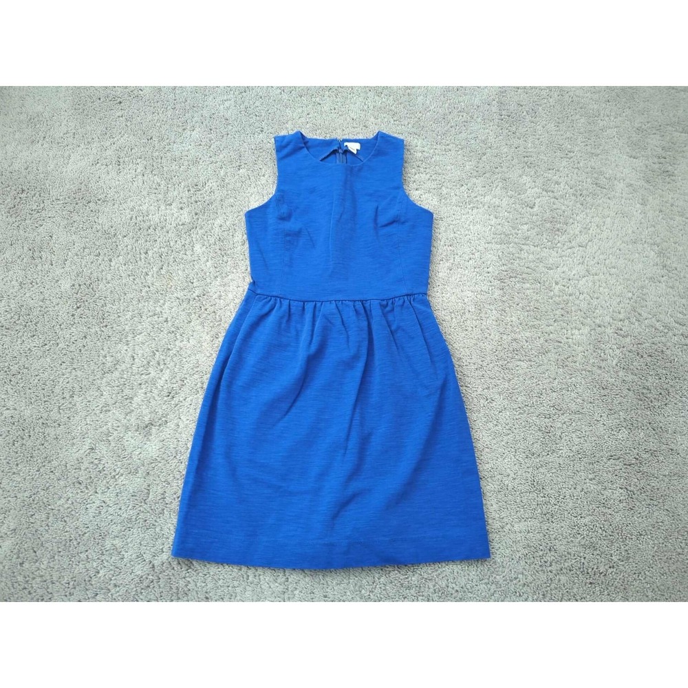 J Crew Dress Womens S Blue Sleeveless Fit & Flare A-line Mini Peppy‎ Casual